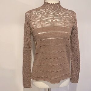 Hand knitted lace blouse with zipper and back, handmade handcrafted mastery
